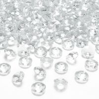 100x Hobby/decoratie transparante diamantjes/steentjes 12 mm/1,2 cm - thumbnail