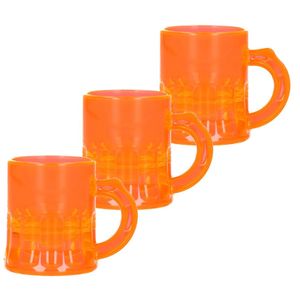 25x Shotglas bierpul fluor oranje UV 2,5cl   -