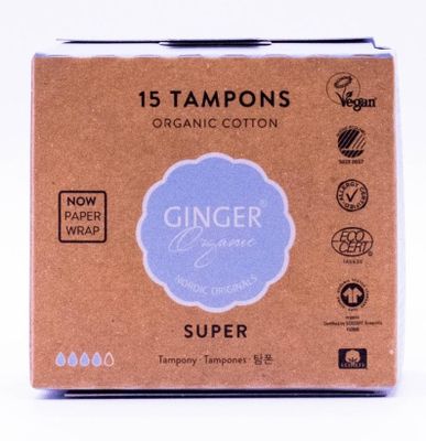 Ginger Organic Tampons Super