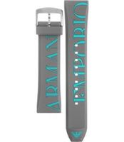 Horlogeband Armani AR1066 Kunststof/Plastic Grijs 20mm