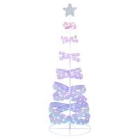 210 cm Spiraalvormige Kerstboom voor Buiten Verlichte Kerstboom met 341 LED-Verlichting Inklapbare Kleurveranderende Kunstboom