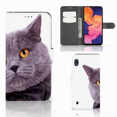 Samsung Galaxy A10 | Telefoonhoesje | Met pasjeshouder | Kat