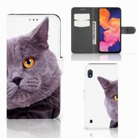 Samsung Galaxy A10 | Telefoonhoesje | Met pasjeshouder | Kat