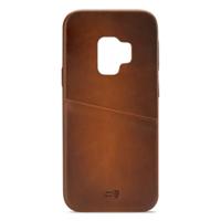 Senza Desire Leather Cover with Card Slot Samsung Galaxy S9 Burned Cognac