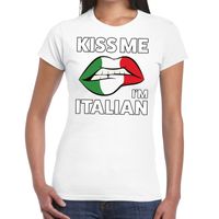 Kiss me I am Italian t-shirt wit dames
