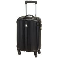 Cabine handbagage reis trolley koffer - met zwenkwielen - 55 x 35 x 20 cm - zwart - thumbnail