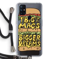 Big Macs Bigger Dreams: OnePlus Nord N10 5G Transparant Hoesje met koord