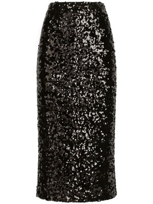 Dolce & Gabbana jupe crayon mi-longue à sequins - Noir