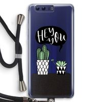 Hey you cactus: Honor 9 Transparant Hoesje met koord