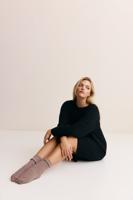 Yoek Oversized jurk LOUNGE | Zwart | Maat 50/52 Yoek Oversized jurk LOUNGE | Zwart | Maat 50/52