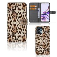 Motorola Moto G13 | G23 | Telefoonhoesje | Met pasjeshouder | Leopard