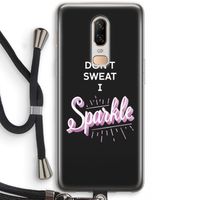 Sparkle quote: OnePlus 6 Transparant Hoesje met koord