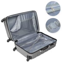tectake - kofferset 4 delig , ABS hardshell, kleur grijs - 402025 - thumbnail