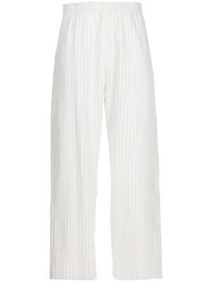 Craig Green pantalon droit à rayures - Blanc