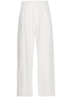 Craig Green pantalon droit à rayures - Blanc