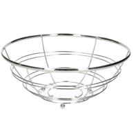 Fruitschaal - Chrome - metal - 28 x 11 cm - Medium-size - rond