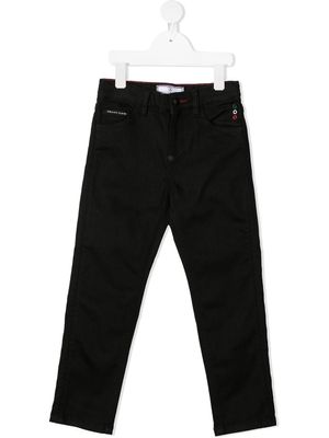 Philipp Plein Junior jean à coupe droite - Noir