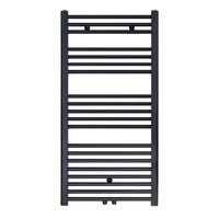 Belrad Handdoek Radiator Midden Aansluiting Zwart Mat Geborsteld 1200x600-616 Watt