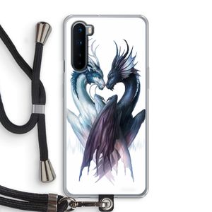 Yin Yang Dragons: OnePlus Nord Transparant Hoesje met koord