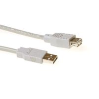 ACT SB2205 USB 2.0 A Male/USB A Female Ivoor - 5 meter
