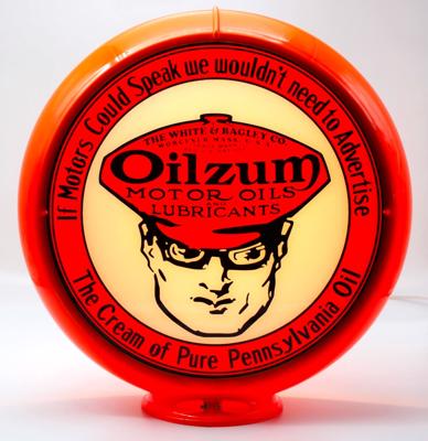 Oilzum Logo Gas Benzinepomp Bol - Glazen Lenzen