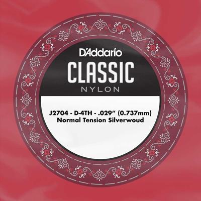 D'Addario J2704 Losse Klassieke Silverwound D4-Snaar