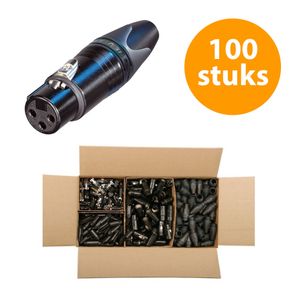 Neutrik NC3FXX-BAG Female XLR kabeldeel 3p zwart 100 stuks