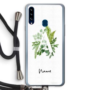 Green Brush: Samsung Galaxy A20s Transparant Hoesje met koord