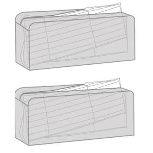 Tuinkussens opbergtas - 2x - zwart - 130 x 50 x 32 cm