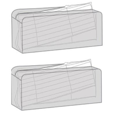 Tuinkussens opbergtas - 2x - zwart - 130 x 50 x 32 cm