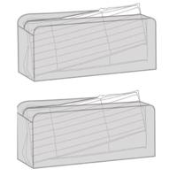 Tuinkussens opbergtas - 2x - zwart - 130 x 50 x 32 cm
