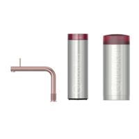 Quooker Front Keukenkraan Set - Kokend Warm- en Koud Water - Rosé Koper - met COMBI+ Reservoir & CUBE - Direct Gekoeld Bruisend Water