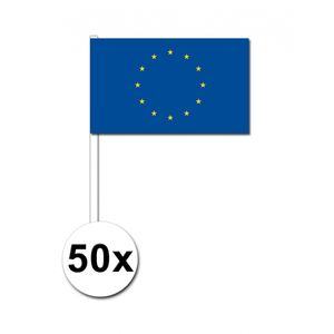 Zwaaivlaggetjes Europa 50 stuks   -