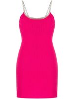Rabanne robe courte à ornements strassés - Rose