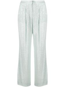 ROTATE BIRGER CHRISTENSEN pantalon à sequins - Bleu