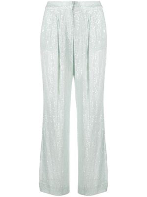 ROTATE BIRGER CHRISTENSEN pantalon à sequins - Bleu