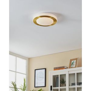 EGLO Led Carpi Plafondlamp - LED - Ø 30 cm - Goud/Wit