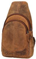 Leather Design Rugzak / Slingbag Hunter Bruin