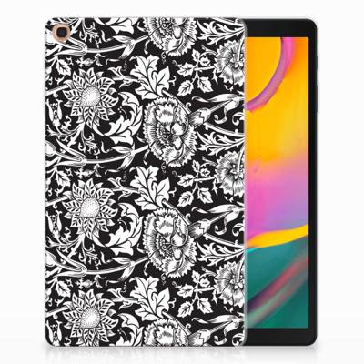 Samsung Galaxy Tab A 10.1 (2019) | Siliconen hoesje | Black Flowers Samsung Galaxy Tab A 10.1 (2019) | Siliconen hoesje | Black Flowers