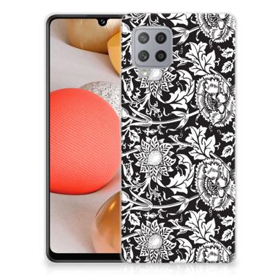 Samsung Galaxy A42 | TPU Case | Black Flowers Samsung Galaxy A42 | TPU Case | Black Flowers