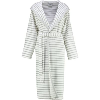 Cawö Cawö Dames Badjas met Capuchon 6596 silber 38