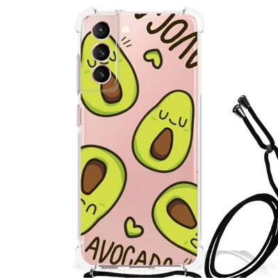Samsung Galaxy S21 FE Stevig | Bumper Hoesje | Avocado Singing Samsung Galaxy S21 FE Stevig | Bumper Hoesje | Avocado Singing
