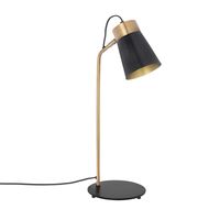 Tafellamp Carter zwart/goud 56cm