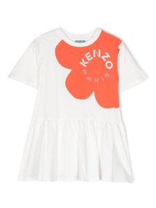 Kenzo Kids robe en coton à logo imprimé - Blanc