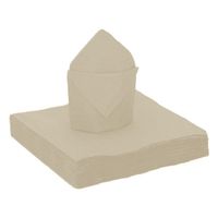 25x stuks feest servetten taupe/beige - 40 x 40 cm - papier - thumbnail