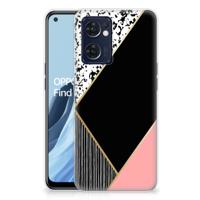 OPPO Reno 7 5G | Find X5 Lite | TPU Hoesje | Zwart Roze Vormen