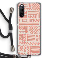 Marrakech Pink: Sony Sony Xperia 10 III Transparant Hoesje met koord