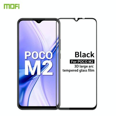 Voor Xiaomi Poco M2 MOFI 9H 3D Explosiebestendig gebogen scherm gehard glas film (Zwart)