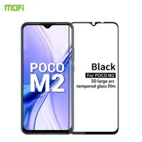 Voor Xiaomi Poco M2 MOFI 9H 3D Explosiebestendig gebogen scherm gehard glas film (Zwart)