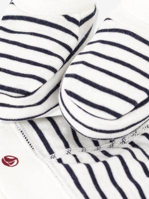 Set muts en sloffen baby gemengd PETIT BATEAU wit